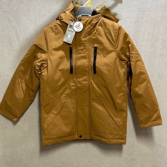 Swiss Tech | Youth Shell Winter Parka Jacket | Size Large | Tan - Picture 2 of 13